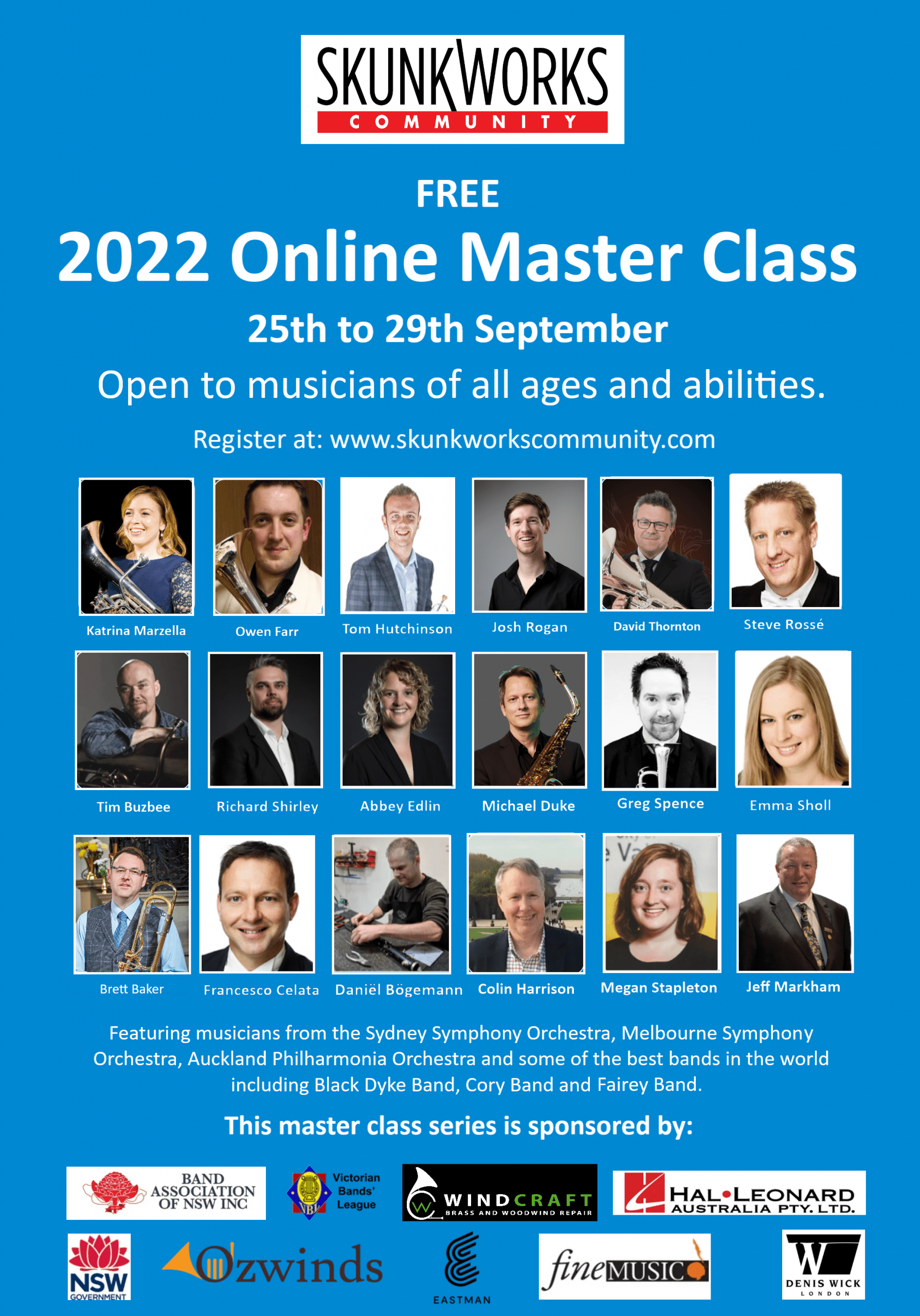 2022 Online Master Class Flyer